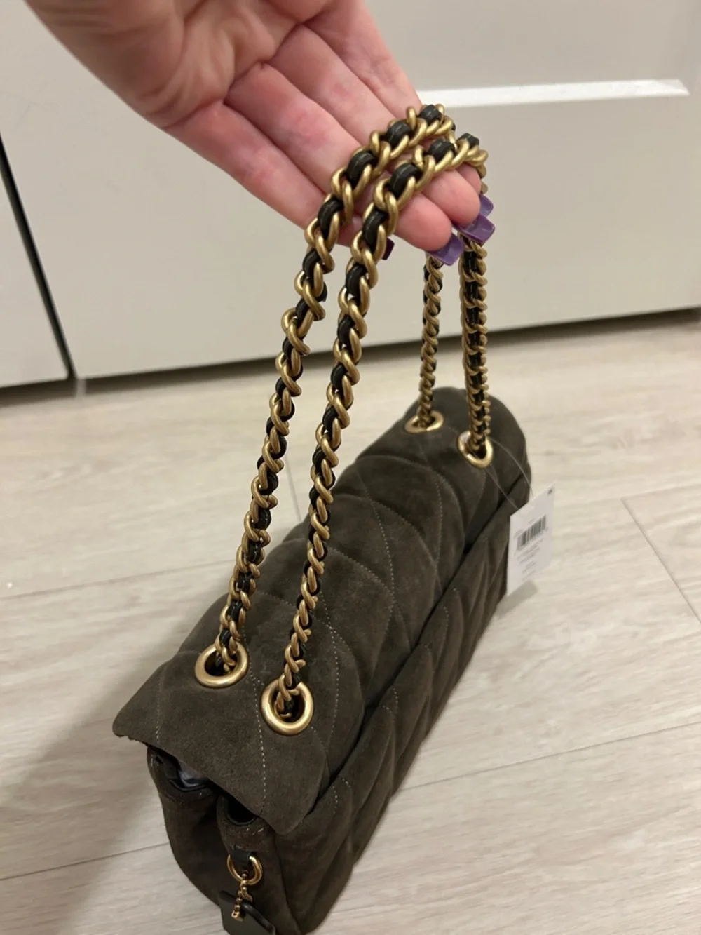 Coach (NWT) Tabby Shoulder Bag 26 With Quilting in Olive - Picture 14 of 17